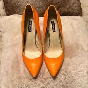 Nine West Bold Orange Heels